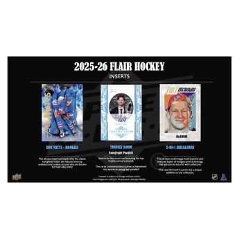 NHL dobozok NHL hokikártyák 2025-26 Upper Deck Flair Hockey Hobby Box