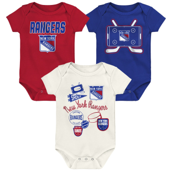 New York Rangers rugdalózó Littlest Player 3Pk Creeper Se