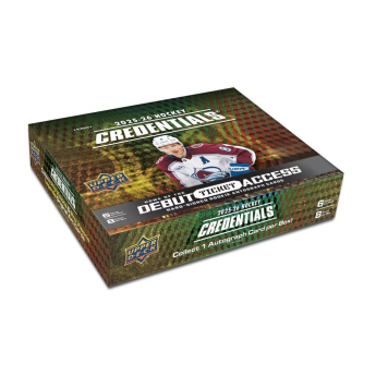 NHL dobozok NHL hokikártyák 2025-26 Upper Deck Credentials Hobby Box