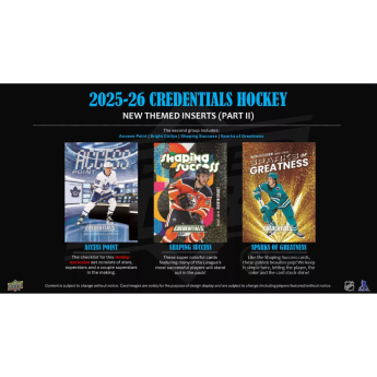 NHL dobozok NHL hokikártyák 2025-26 Upper Deck Credentials Hobby Box