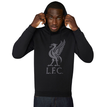FC Liverpool férfi kapucnis pulóver Liverbird black