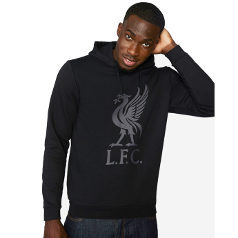 FC Liverpool férfi kapucnis pulóver Liverbird black