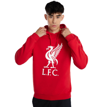 FC Liverpool férfi kapucnis pulóver Liverbird red