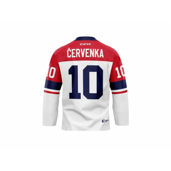 Jégkorong képviselet hoki mez Roman Červenka #10 CCM Fandres replica 2026 white