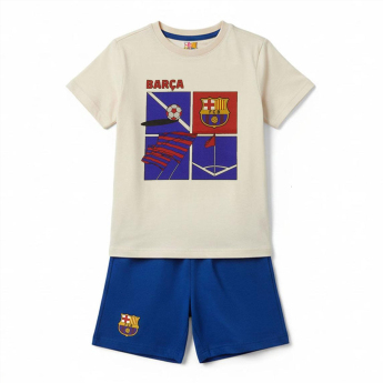 FC Barcelona gyerek pizsama Short beige