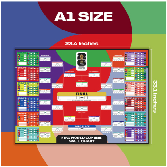 VB 2026 (World Cup) eredménytábla A1 Wall Chart