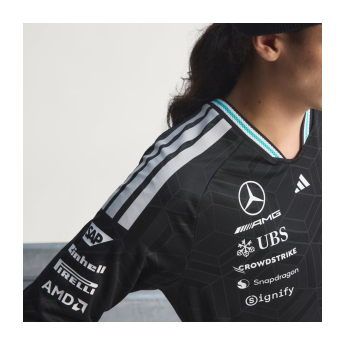 Mercedes AMG Petronas férfi hosszú ujjú póló black official Teamline Replica F1 Team 2026