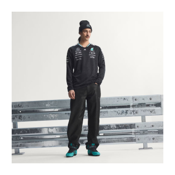 Mercedes AMG Petronas férfi hosszú ujjú póló black official Teamline Replica F1 Team 2026