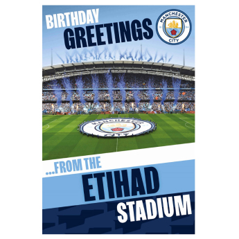 Manchester City születésnapi köszöntő Pop-Up Birthday Card