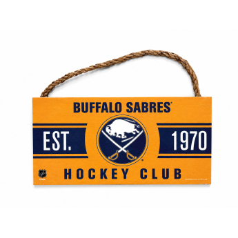 Buffalo Sabres fali tábla NHL Wood Sign With Rope