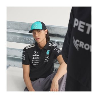 Mercedes AMG Petronas pólóing black official Teamline Replica F1 Team 2026