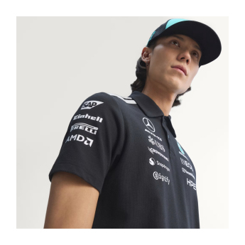 Mercedes AMG Petronas pólóing black official Teamline Replica F1 Team 2026