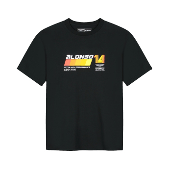 Aston Martin férfi póló Fernando Alonso Barcelona black F1 Team 2026