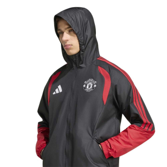 Manchester United férfi kapucnis kabát allweather black