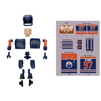 Edmonton Oilers bábu Connor McDavid #97 NHL Construct