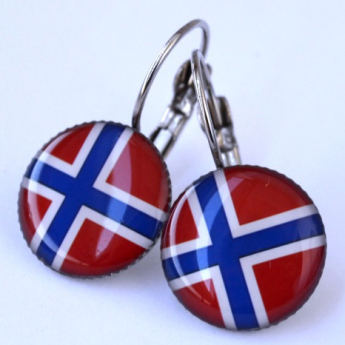 Jégkorong képviselet fülbevaló Flag Norway