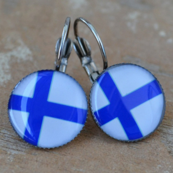 Jégkorong képviselet fülbevaló Flag Finland
