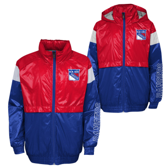 New York Rangers gyerek kapucnis kabát Goal Line Stance Full-Zip Windbreaker