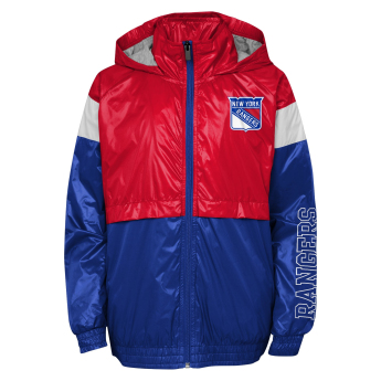 New York Rangers gyerek kapucnis kabát Goal Line Stance Full-Zip Windbreaker