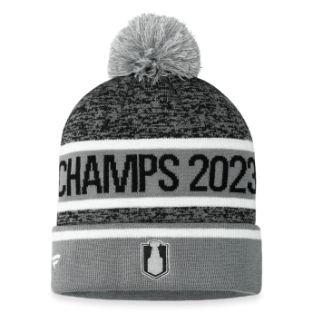Vegas Golden Knights téli sapka 2023 Stanley Cup Champions Cuffed Knit Hat with Pom grey