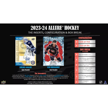 NHL dobozok NHL hokikártyák 2023-24 Upper Deck Allure Hobby Box