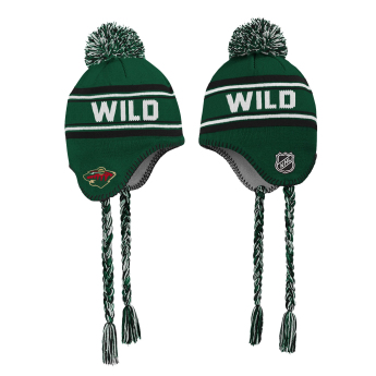 Minnesota Wild gyerek téli sapka Jacquard Tassel Knit With Pom