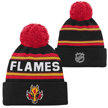 Calgary Flames gyerek téli sapka 3Rd Jersey Jacquard Cuff Pom