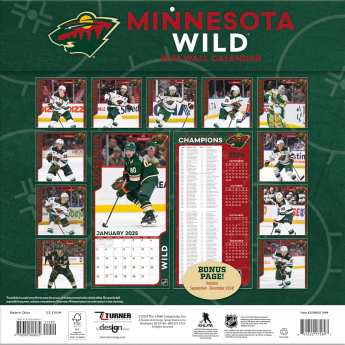 Minnesota Wild naptár 2025 Wall Calendar