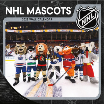 NHL termékek naptár Mascots 2025 Wall Calendar