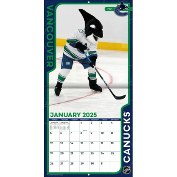 NHL termékek naptár Mascots 2025 Wall Calendar