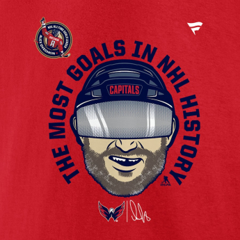Washington Capitals férfi póló Alex Ovechkin #8 Washington Capitals The GR8 Chase Caricature