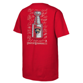 Florida Panthers gyerek póló 2025 Stanley Cup Champions Signature Roster red