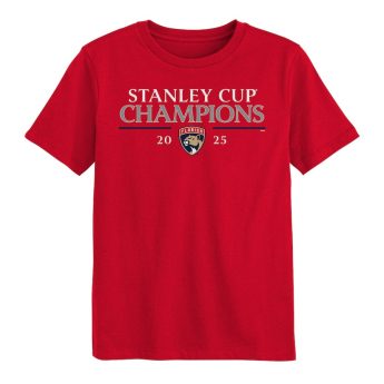 Florida Panthers gyerek póló 2025 Stanley Cup Champions Signature Roster red