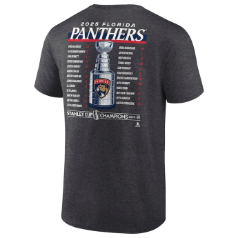 Florida Panthers férfi póló 025 Stanley Cup Champions Give & Go Roster Heather Charcoal