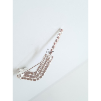 Jégkorong képviselet bross Czech Hockey Tricolor Silver Plated Hockey Stick