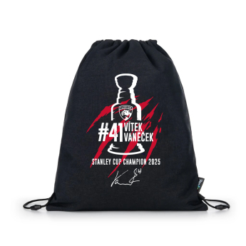 Florida Panthers tornaszatyor Vítek Vaněček #92 Stanley Cup Champion 2025 black