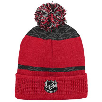 Detroit Red Wings gyerek téli sapka Puck Pattern Cuffed Pom