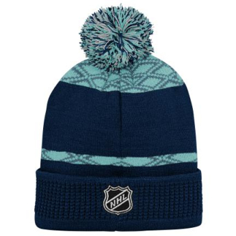 Seattle Kraken gyerek téli sapka Puck Pattern Cuffed Pom
