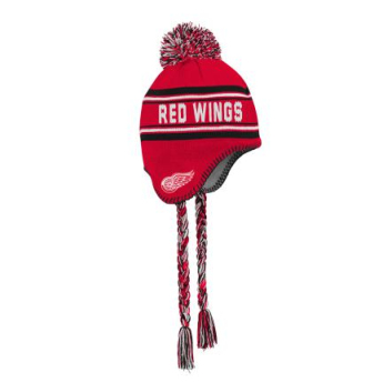 Detroit Red Wings gyerek téli sapka Jacquard Tassel Knit With Pom