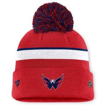 Washington Capitals női téli sapka Authentic Pro W/Cap Cuffed Pom Beanie