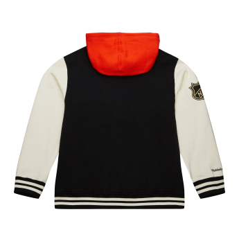 Anaheim Ducks férfi kapucnis pulóver Courtside Fleece Button Front Current Logo