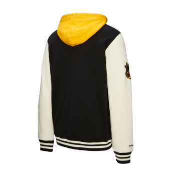 Boston Bruins férfi kapucnis pulóver Courtside Fleece Button Front Current Logo