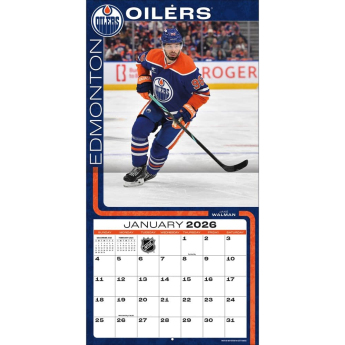 Edmonton Oilers naptár 2026 Wall