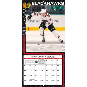 Chicago Blackhawks naptár Connor Bedard 2026 Wall