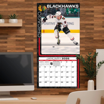 Chicago Blackhawks naptár Connor Bedard 2026 Wall