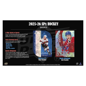 NHL dobozok NHL hokikártyák 2025-26 Upper Deck SPx Hockey Hobby Box