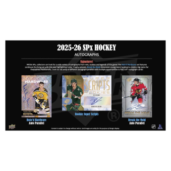 NHL dobozok NHL hokikártyák 2025-26 Upper Deck SPx Hockey Hobby Box