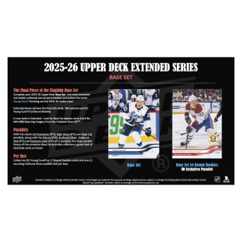 NHL dobozok NHL hokikártyák 2025-26 Upper Deck Extended Series Hobby box