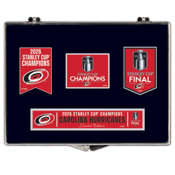 Carolina Hurricanes jelvény NHL 2026 Stanley Cup Champions Three-Piece Collector Pin Set