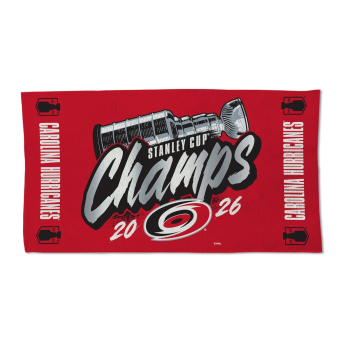 Carolina Hurricanes fürdőlepedő NHL 2026 Stanley Cup Champions Locker Room On-Ice Celebration